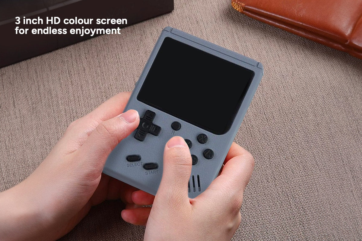 Retro Handheld Game Console with 500 Classic Games  - Grey)
