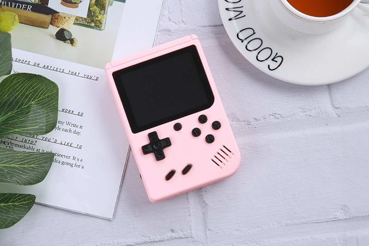 Retro Handheld Game Console with 500 Classic Games (Pink)