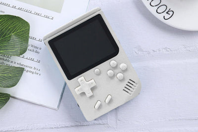 Retro Handheld Game Console - 500 Classic Games, 3” Color Screen, White