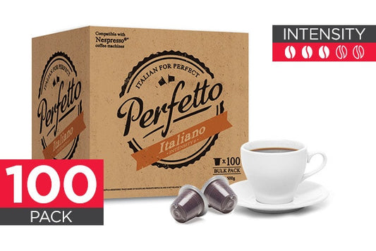 NEW Perfetto Coffee Capsules 100 Pack Nespresso Compatible Italiano