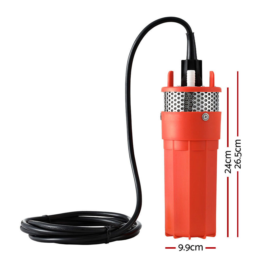 Giantz Submersible Solar Water Pump 24V 70M Head Stainless Steel Filter 1.6 GPM