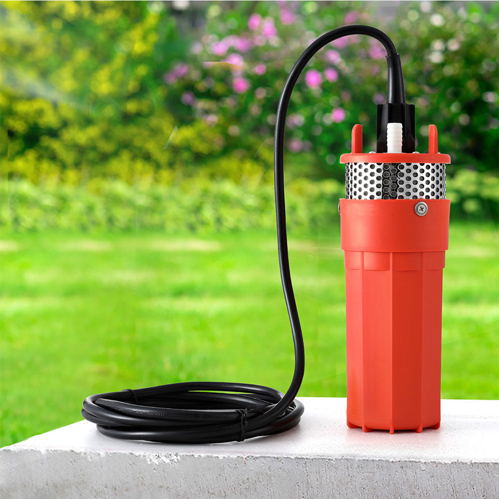 Giantz Submersible Solar Water Pump 24V 70M Head Stainless Steel Filter 1.6 GPM