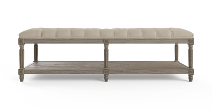 Brosa Petite Fleur Ottoman (French Beige)