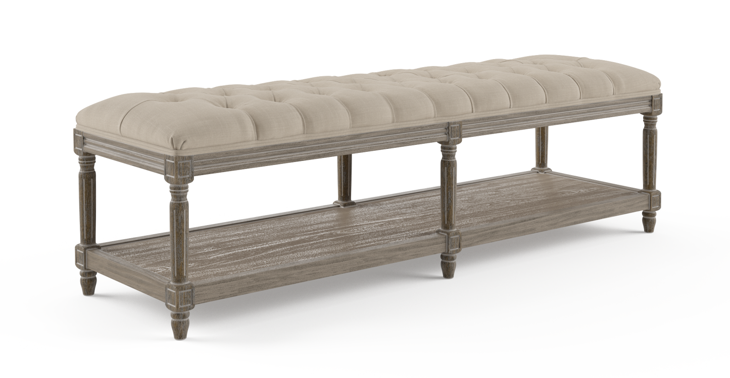 Brosa Petite Fleur Ottoman (French Beige)