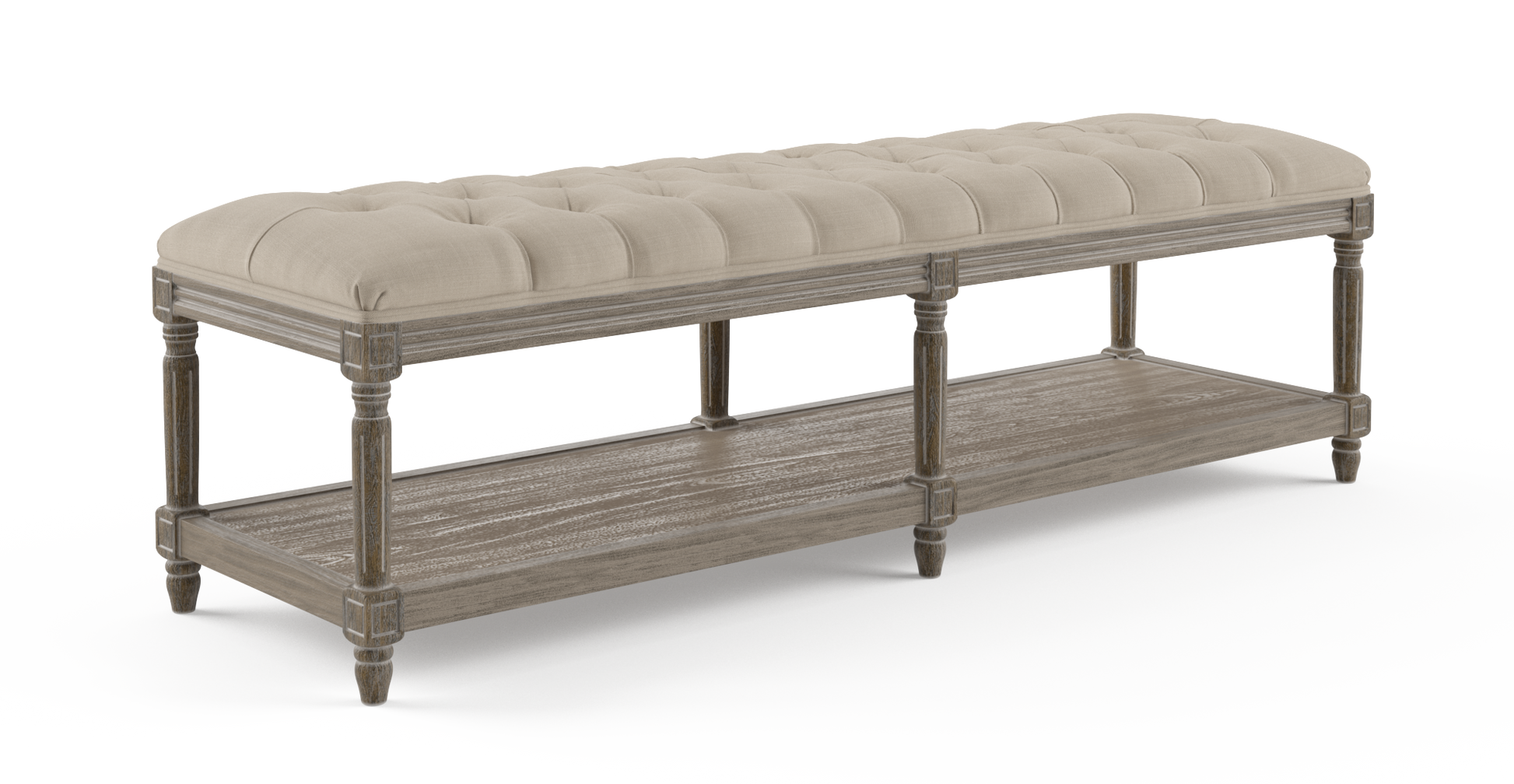 Brosa Petite Fleur Ottoman (French Beige)