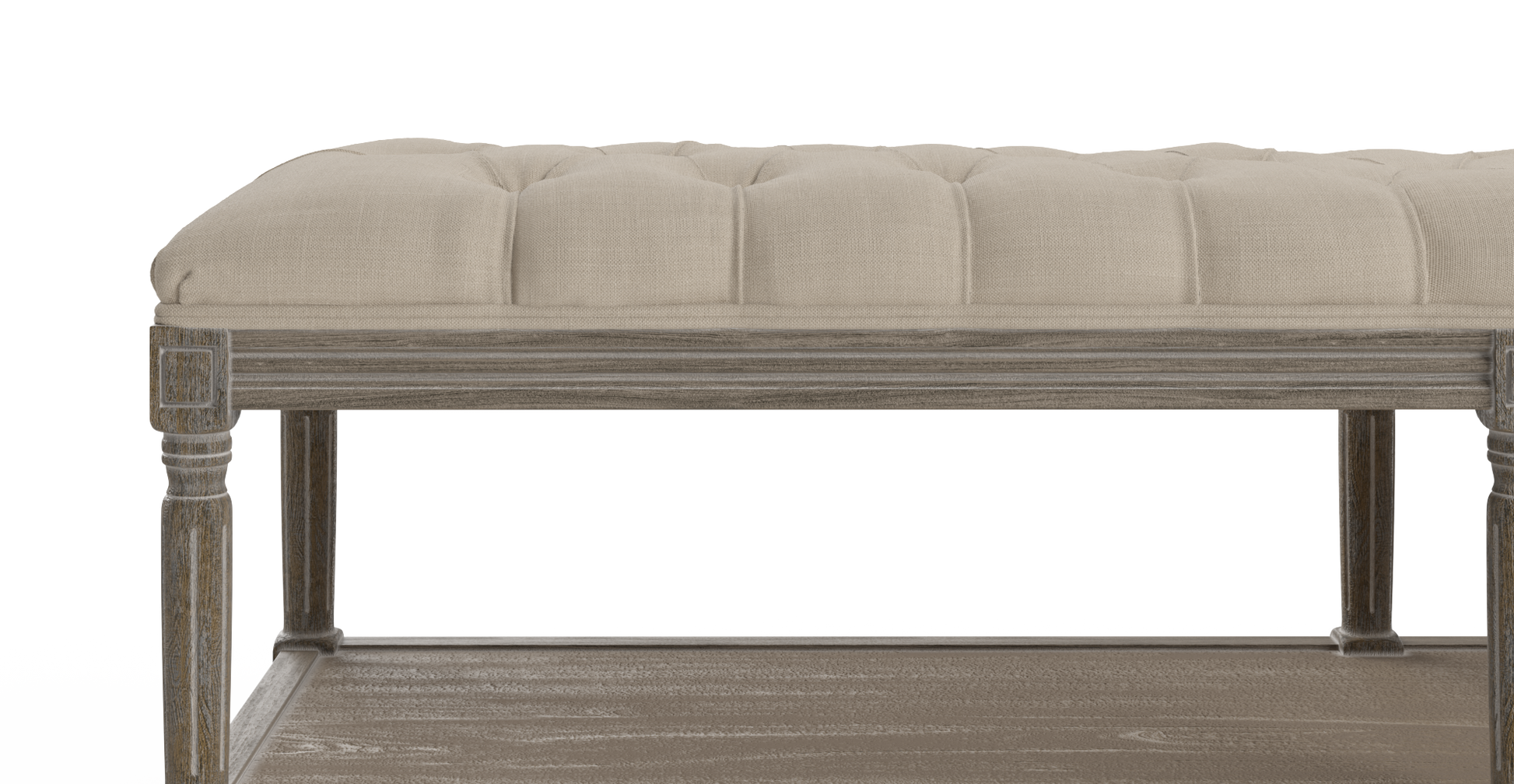 Brosa Petite Fleur Ottoman (French Beige)