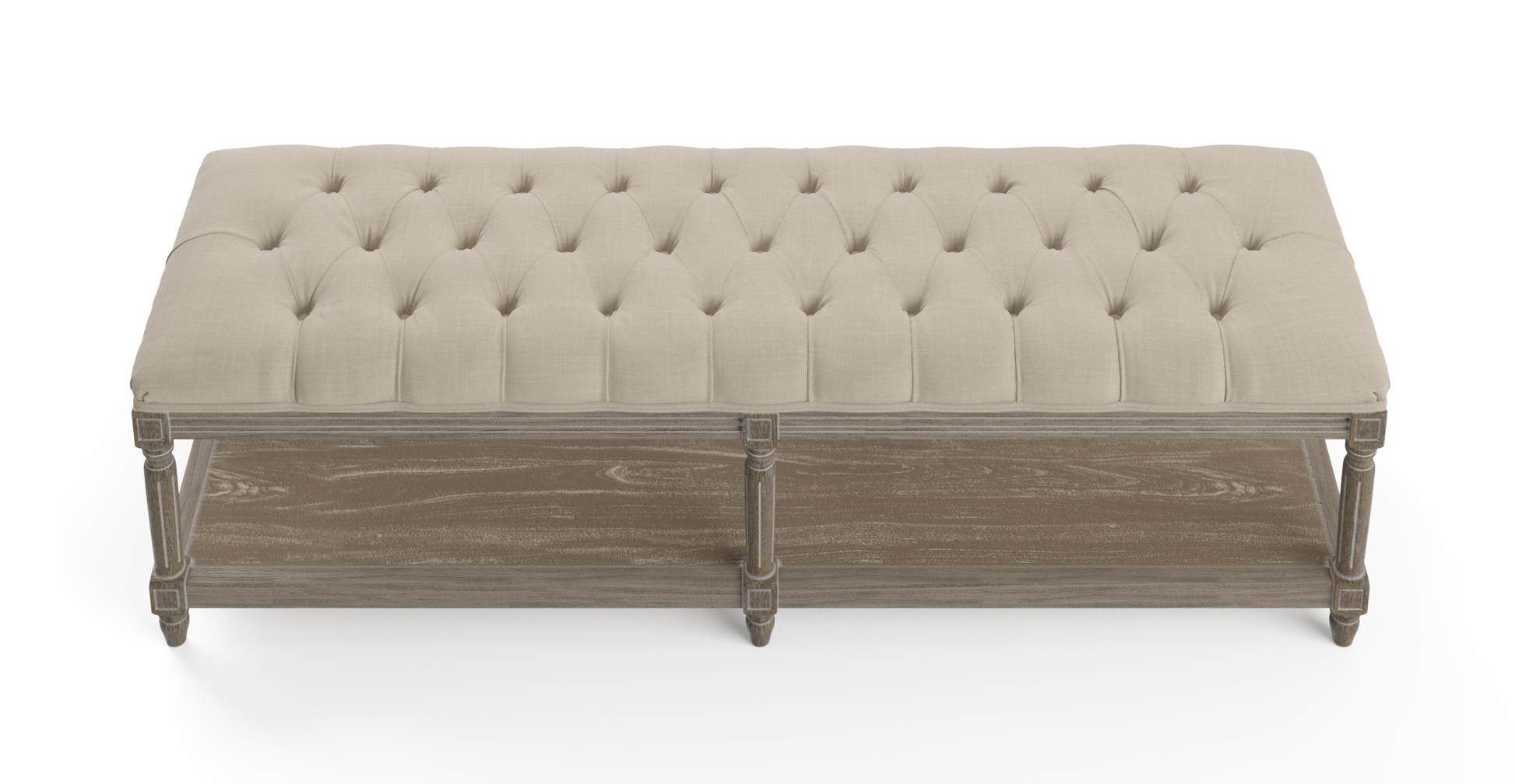 Brosa Petite Fleur Ottoman (French Beige)