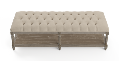 Brosa Petite Fleur Ottoman (French Beige)
