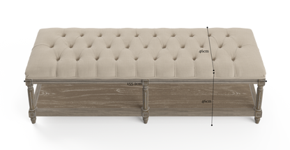 Brosa Petite Fleur Ottoman (French Beige)