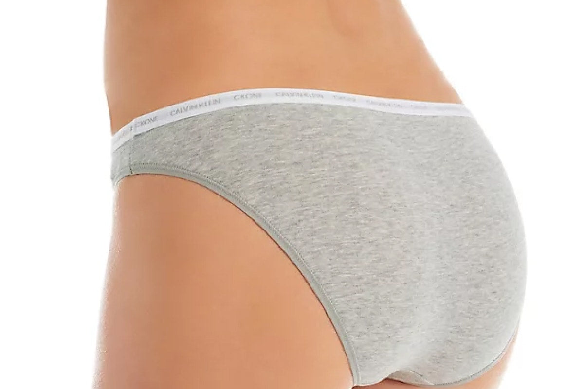 Calvin Klein Women's CK One Cotton Bikini (Grey, Size XL)