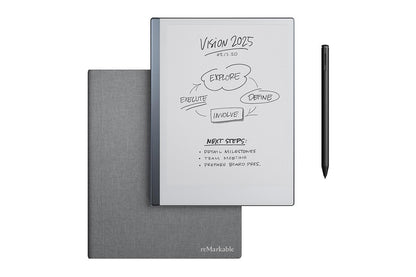 reMarkable 2 10.3" Paper Tablet with Marker Plus and Polymer Weave Book Folio (Grey)