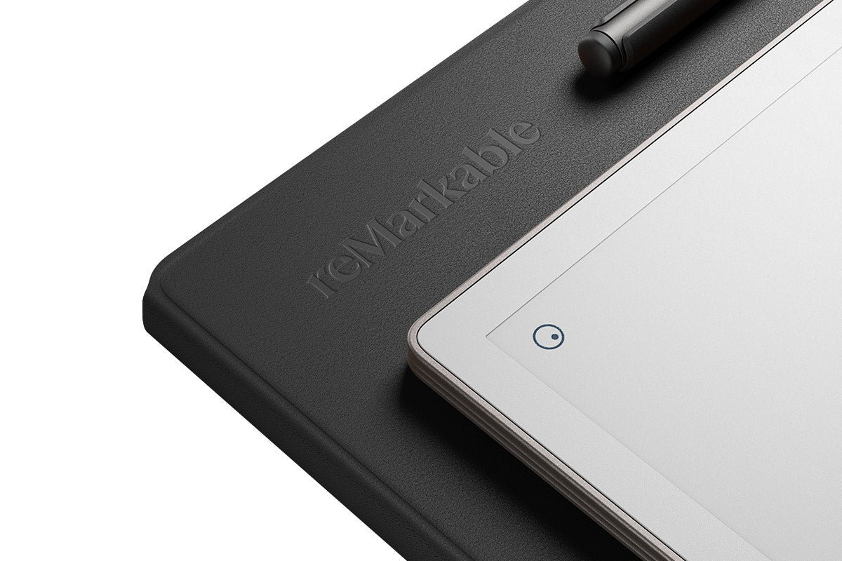 reMarkable Paper Pro 11.8" Paper Tablet with Marker Plus and Book Folio Pro Leather (Black)