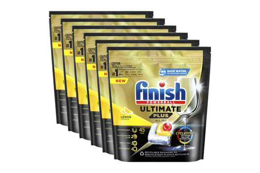 Finish Ultimate Plus Lemon 270 Dishwashing Tablets (6 x 45 Pack)