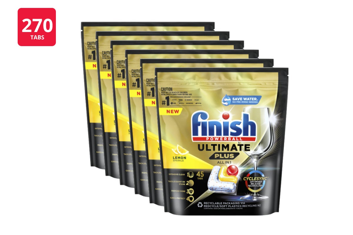 Finish Ultimate Plus Lemon 270 Dishwashing Tablets (6 x 45 Pack)