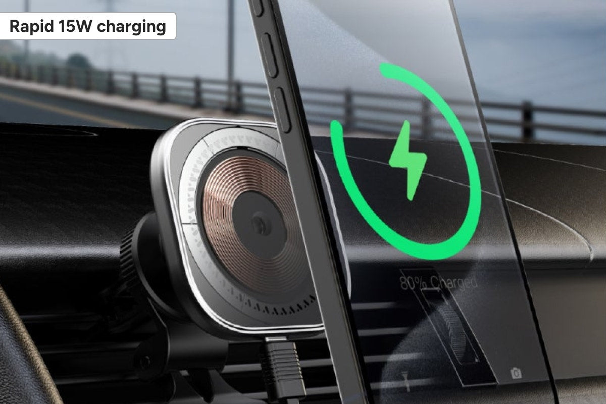 Kogan MagSafe-Compatible Magnetic Wireless Car Phone Charger