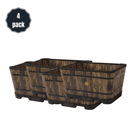 Takasho VegTrug 60cm Wooden Trough Planter 4 Pack