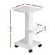 Embellir Salon Trolley SA-TR-2T-WH: Lockable Wheels, Metal Frame, Multi-Functional Tray, White – view 2