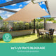 Instahut Shade Sail 5x5x5m Triangle 185GSM 95% Sand Shade Cloth – view 5