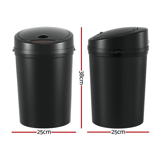 Devanti Sensor Bin Motion Rubbish Bins Kitchen Automatic Trash Can Black 9L – view 2