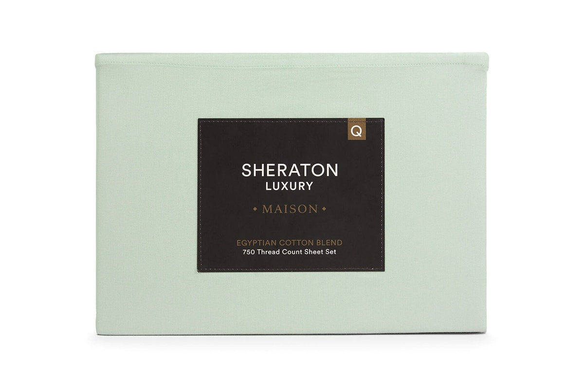 Sheraton Luxury Egyptian Cotton Rich Bed Sheet Set - Sage; King