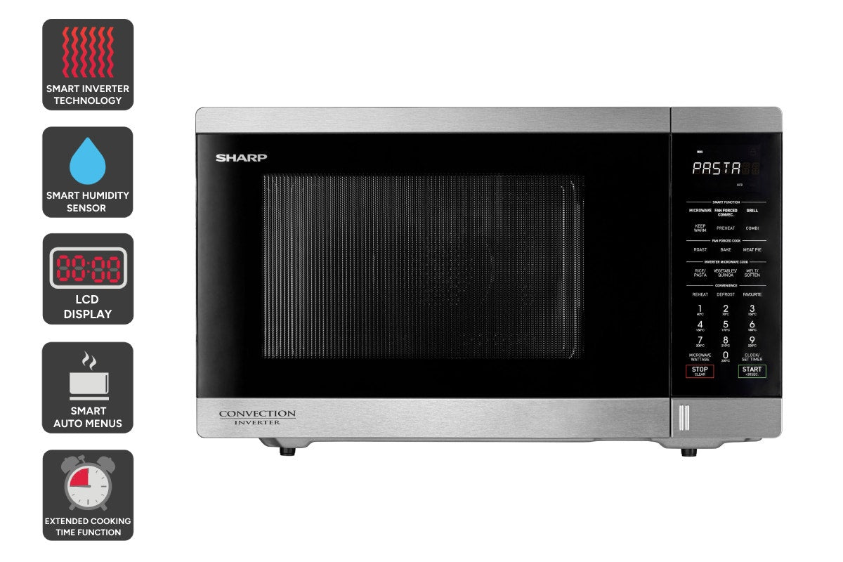 Sharp 32L Microwave with Convection & Smart Inverter  - R890EST)