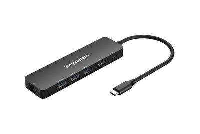 Simplecom USB-C 6-in-1 Multiport Docking Station with 4K HDMI, Gigabit Ethernet, 100W PD