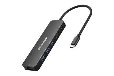 Simplecom USB-C 6-in-1 Multiport Docking Station with 4K HDMI, Gigabit Ethernet, 100W PD