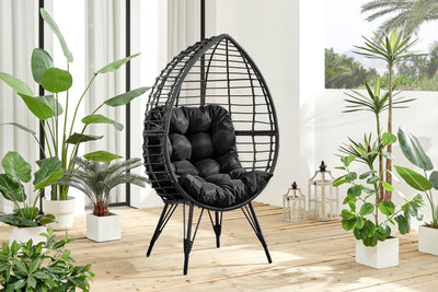 Shangri-La Amalfi Indoor & Outdoor Egg Chair - Black