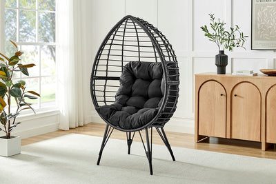 Shangri-La Amalfi Indoor & Outdoor Egg Chair - Black