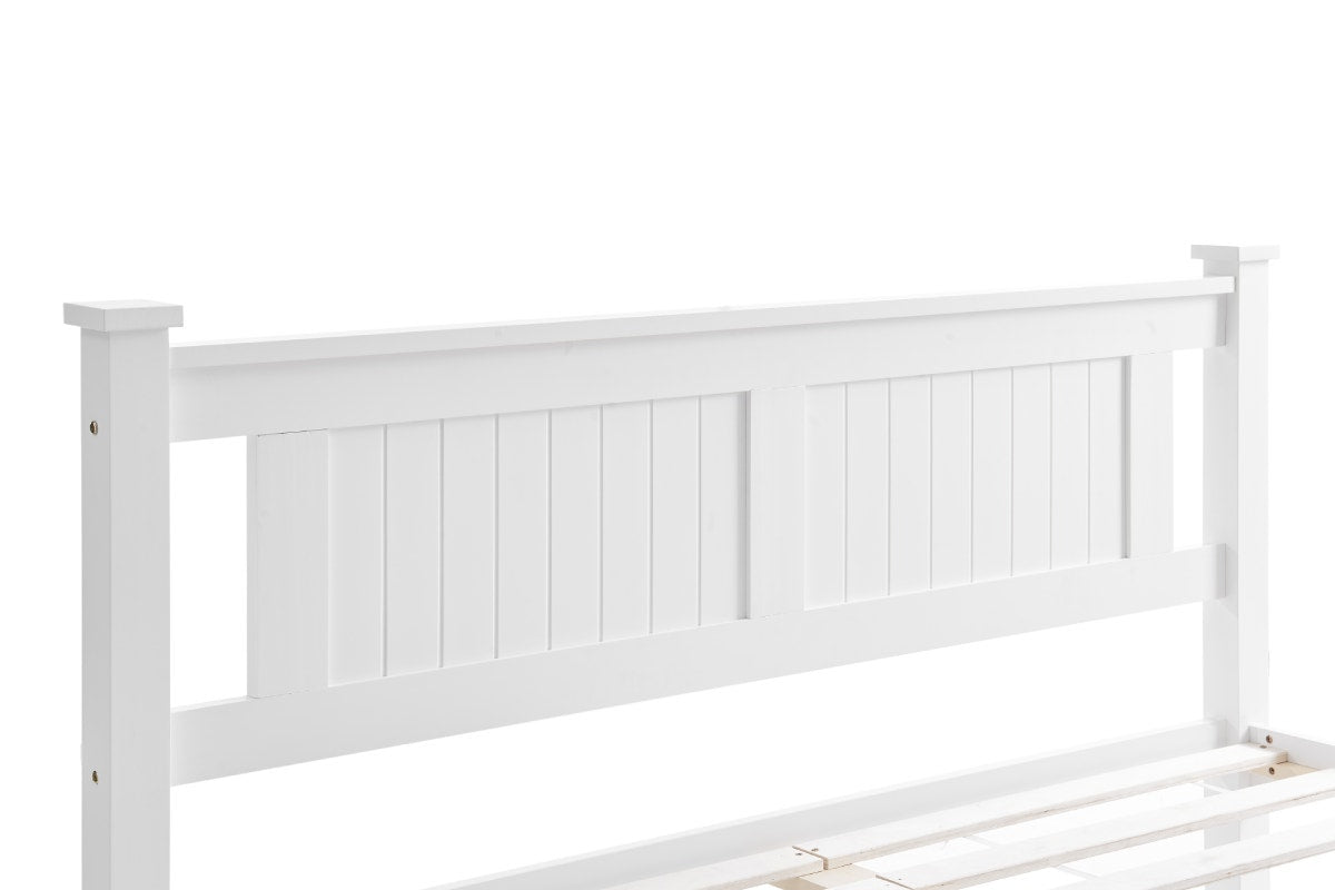 Shangri-La Mila Bed Frame (White, Double)