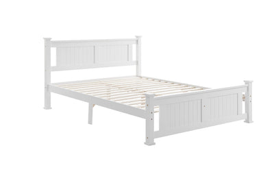 Shangri La Mila Bed Frame - White, Queen