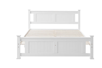 Shangri La Mila Bed Frame - White, Queen