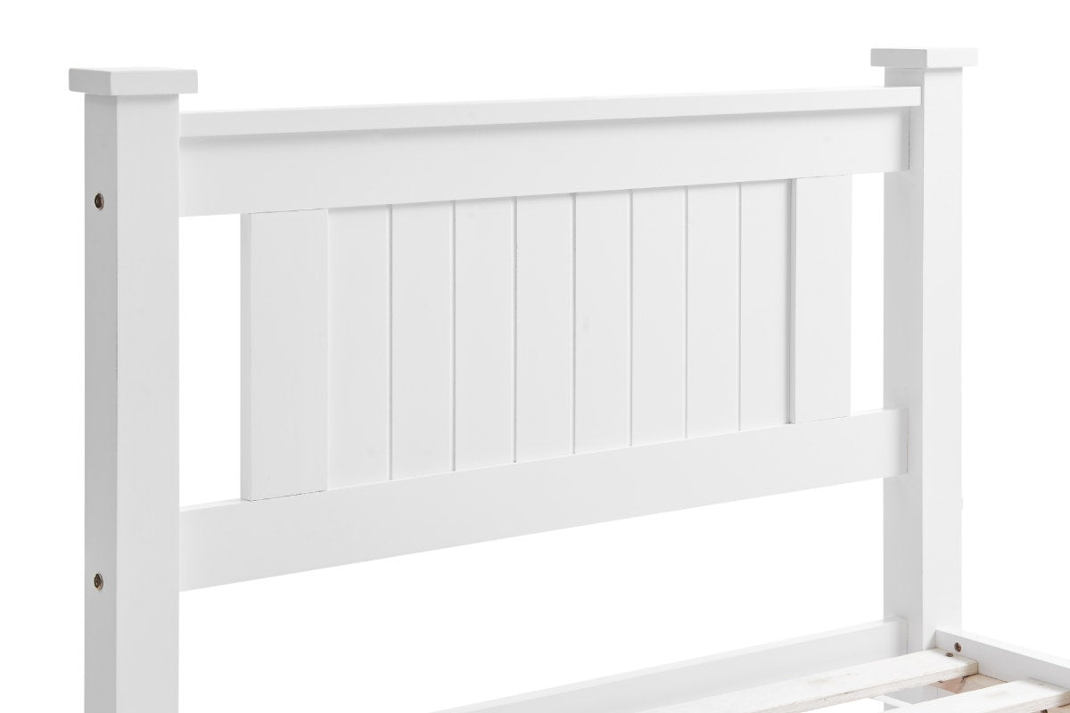 Shangri-La Mila Bed Frame (White, Single)