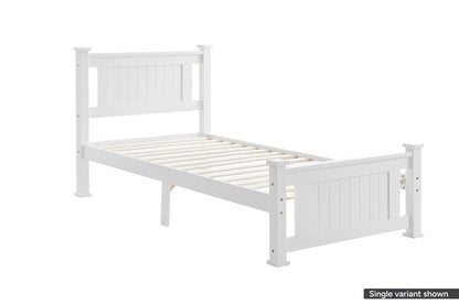 Shangri-La Mila Bed Frame (White, King Single)