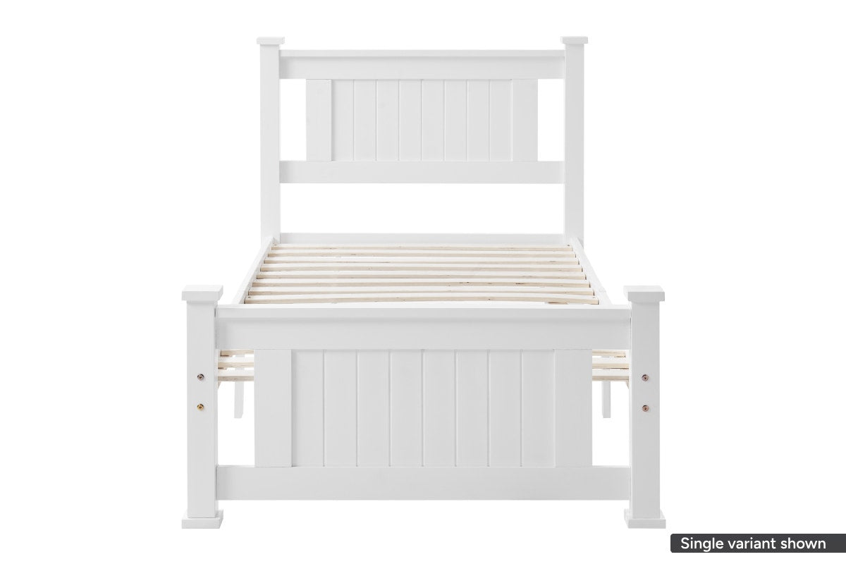 Shangri-La Mila Bed Frame (White, King Single)