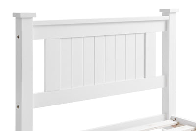 Shangri-La Mila Bed Frame (White) King Single