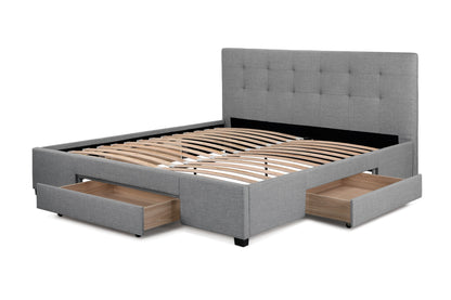 Shangri-La Manarola Collection 3 Drawer Bed Frame (Grey, King)