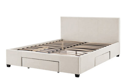 Shangri-La Venice Collection 3 Drawer Bed Frame (Beige, Double)