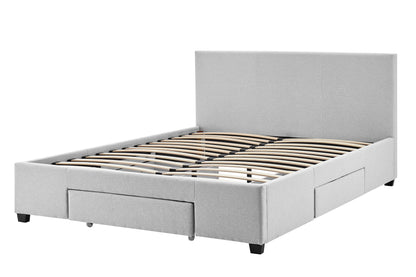 Shangri-La Venice Collection 3 Drawer Bed Frame (Pewter Grey, King)