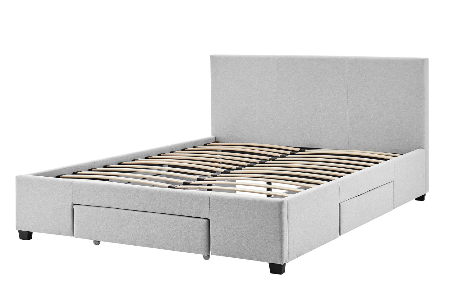 Shangri-La Venice Collection 3 Drawer Bed Frame (Pewter Grey, Queen)