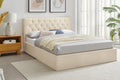 Shangri-La Newport Gas Lift Bed Frame - Natural Beige, Double