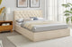 Shangri-La Newport Gas Lift Bed Frame (Natural Beige, Double)