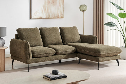 Shangri-La Bellamy 3 Seater Sofa with Reversible Chaise (Green)