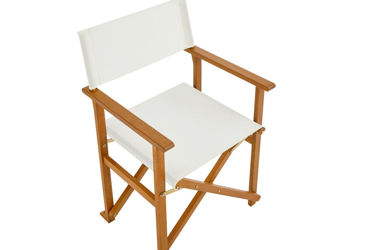 Set of 2 Shangri-La Belize Wooden Outdoor Director's Chairs (White)