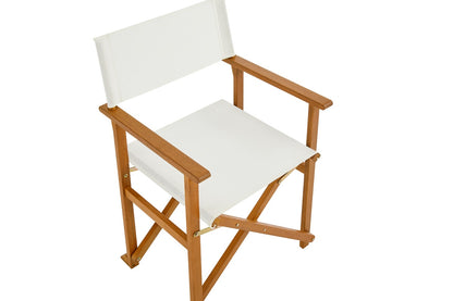 Set of 2 Shangri-La Belize Wooden Outdoor Director's Chairs (White)