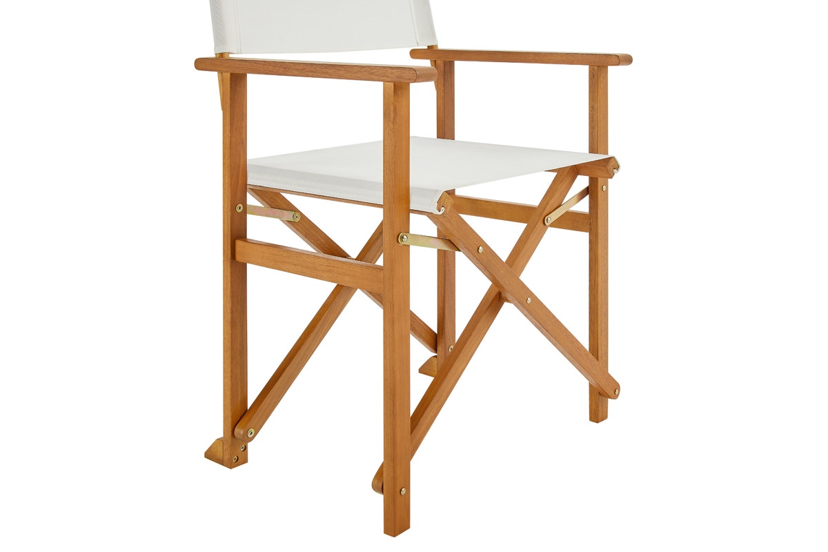 Set of 2 Shangri-La Belize Wooden Outdoor Director's Chairs (White)