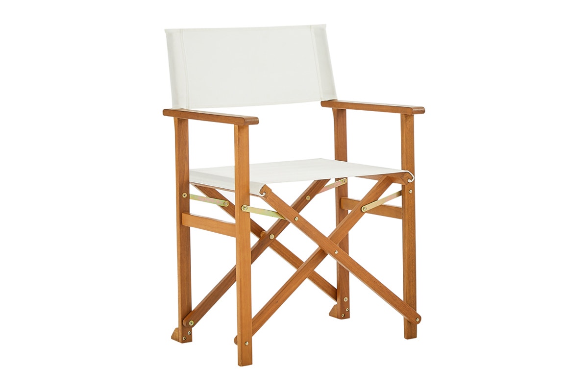 Set of 2 Shangri-La Belize Wooden Outdoor Director's Chairs (White)