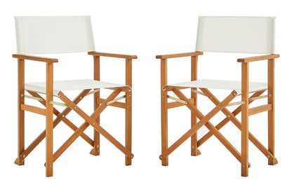 Set of 2 Shangri-La Belize Wooden Outdoor Director's Chairs (White)