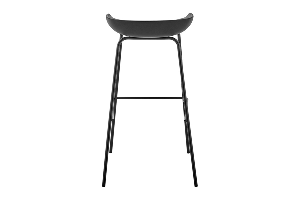 Set of 4 Shangri-La Bobby Steel Bar Stools (Black)