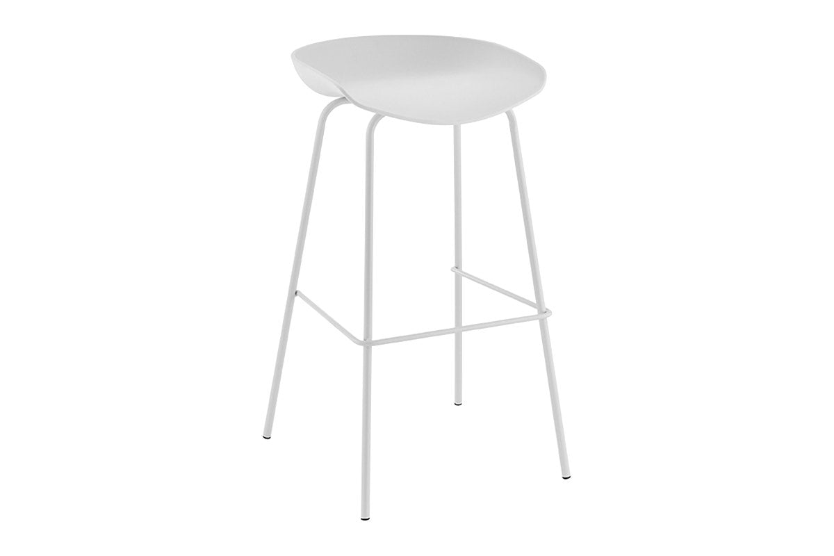 Set of 4 Shangri-La Bobby Steel Bar Stools (White)
